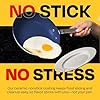 Guy Fieri's Flavortown 15-Piece Ceramic Cookware Set, Nonstick Pots and Pans for Cooking, Induction Compatible (Blue & White, 15-Piece, Induction-compatible) #4