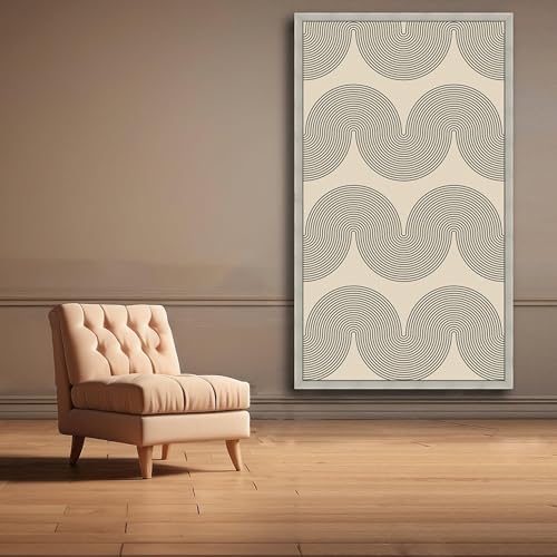 Tableau de vagues géométriques pour sublimer le salon moderne - 4