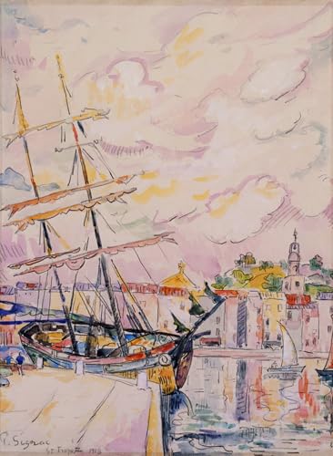 Graffiti art mural le Port de Saint-Tropez Paul Signac poster de peinture moderne 60x90