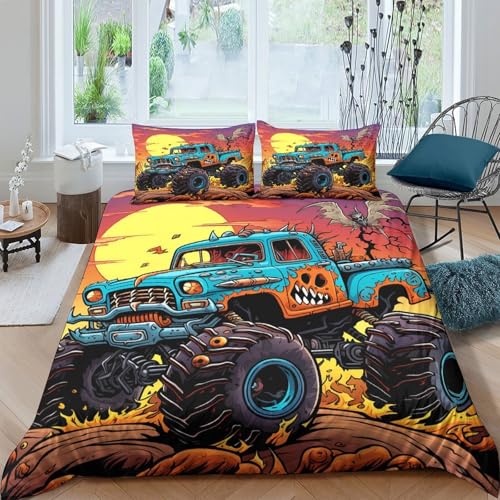 Housse de couette motocross 3D en microfibre résistante avec fermeture éclair - 4