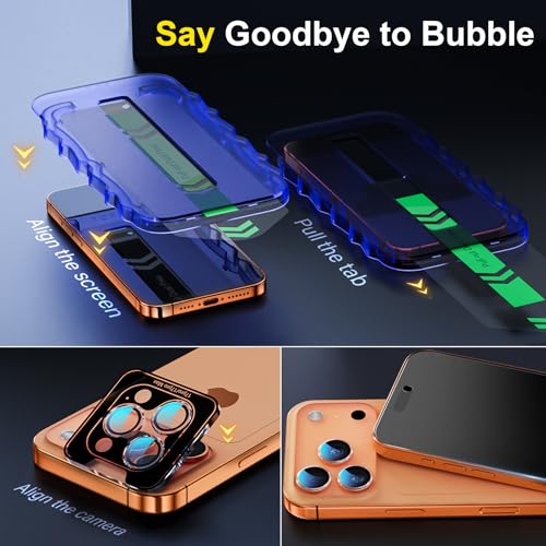 Image of YWXTW 2 Pack for iPhone 17 Pro Max Matte Privacy Screen Protector 6.9 Inch + 1 Set Camera Lens Protector, Anti Spy Anti Glare 17 Pro Max Tempered Glass Film, Anti Fingerprint, Bubble Free