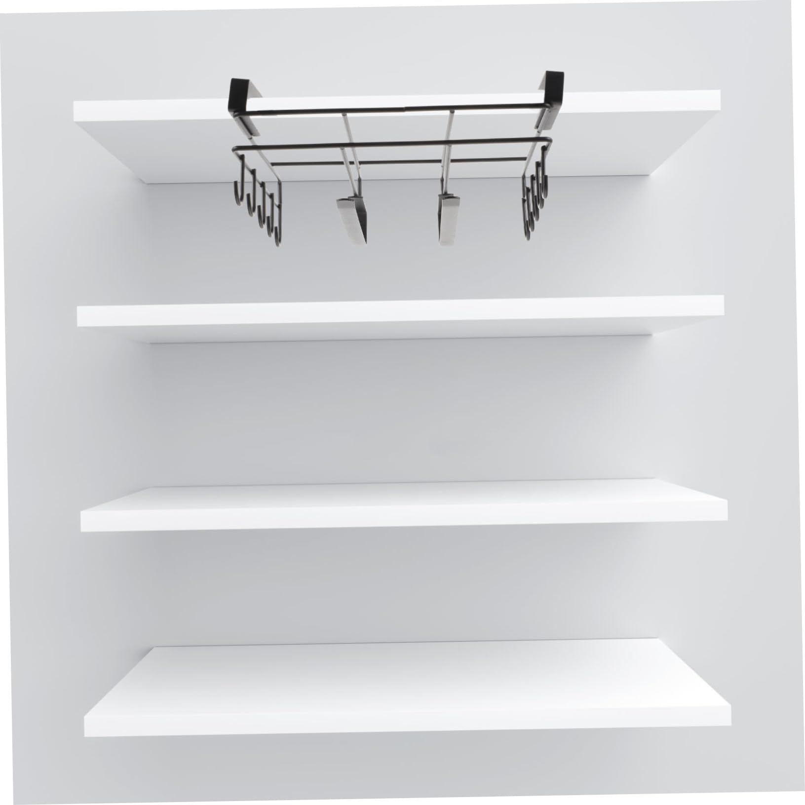 Scaffale Porta Coperchi Pentole e Taglieri da Cucina in Acciaio al Carbonio Nero Design Semplice e Finitura per Organizzare Sottolavello