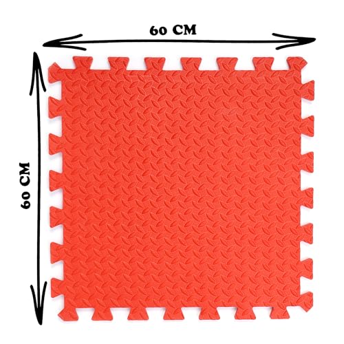 Image of EASYHOME Interlocking Mat - 12mm Thick | 60x60cm 9 Tiles (36 Sq Ft Area) for Kids | Soft & Protective Puzzle Mat for Baby Crawling, Playroom & Exercise
