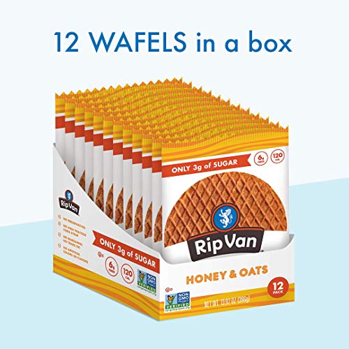 Rip Van Wafels Snack Wafels, Honey And Oats, Pack Of 12, 13.92 Ounce #TOP1