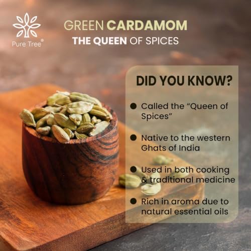 Image of Pure Tree Certified Organic Green Cardamom Powder | 100 g | Hari Elaichi Powder | Elaichi Powder