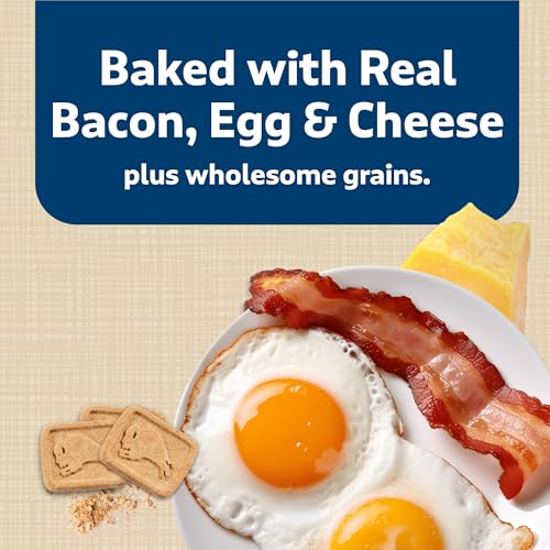 Image of Blue Buffalo Mini Health Bars Crunchy Dog Biscuits, Oven-Baked with Natural Ingredients, Bacon, Egg & Cheese, 2-lb Box (Pack of 3)
