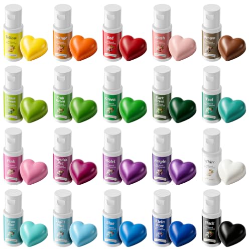 Image of Oil Based Food Coloring for Chocolate,Large Capacity 20Colors Oil Food Dye for Cake Decorating Food Grade Edible Food Dye for Baking,Candy Melts Cookies Fondant - .7 Fl. Oz Bottles