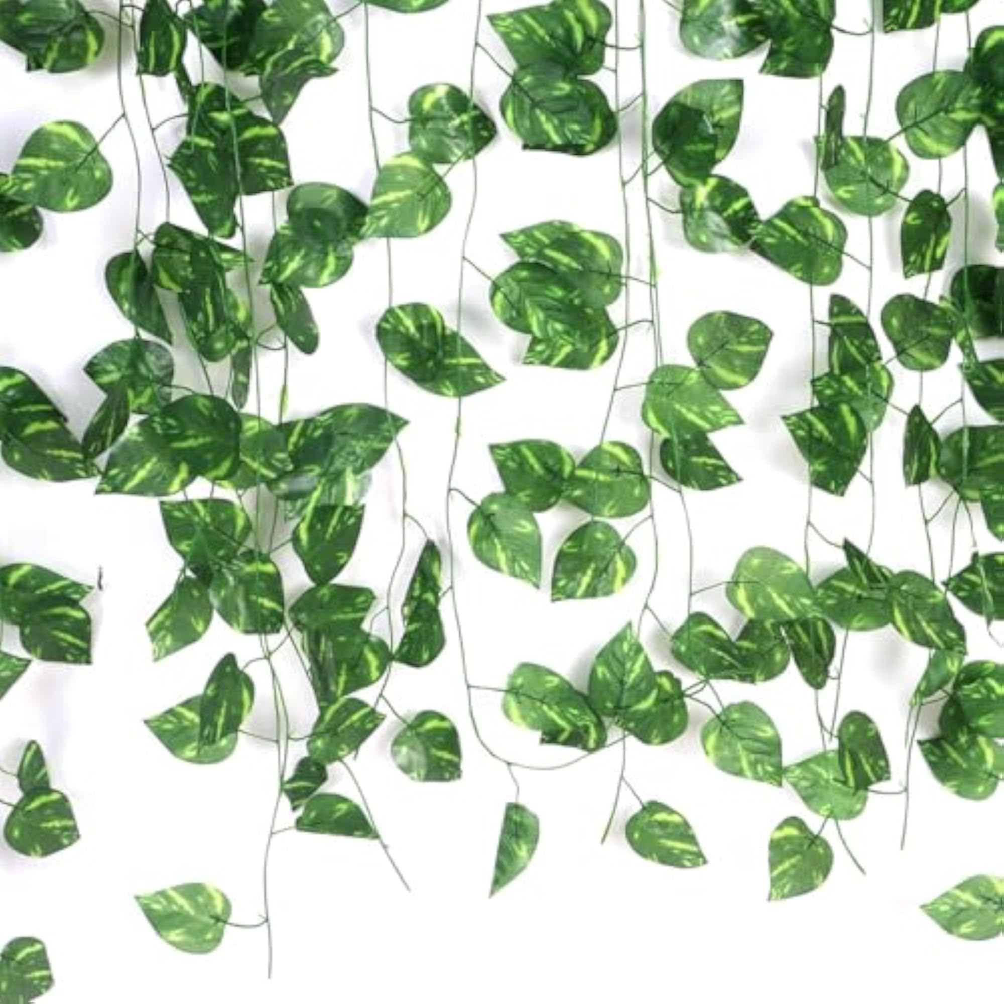 Artificial Plant Leaves Combo, Green & Orange