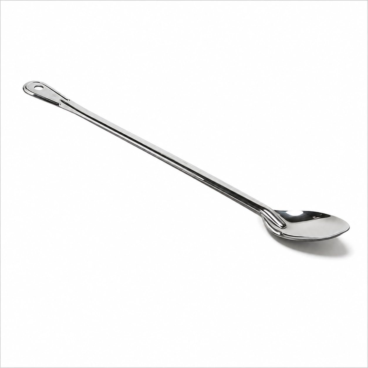 Stainless Steel Long Handle Cooking Spoon 53cm Heavy Duty Catering Serving Ladle Metal Stirring Spoon for Curry Biryani BBQ Kitchen Restaurant Buffet Cooking Mixing Commercial Utensil Use and Home