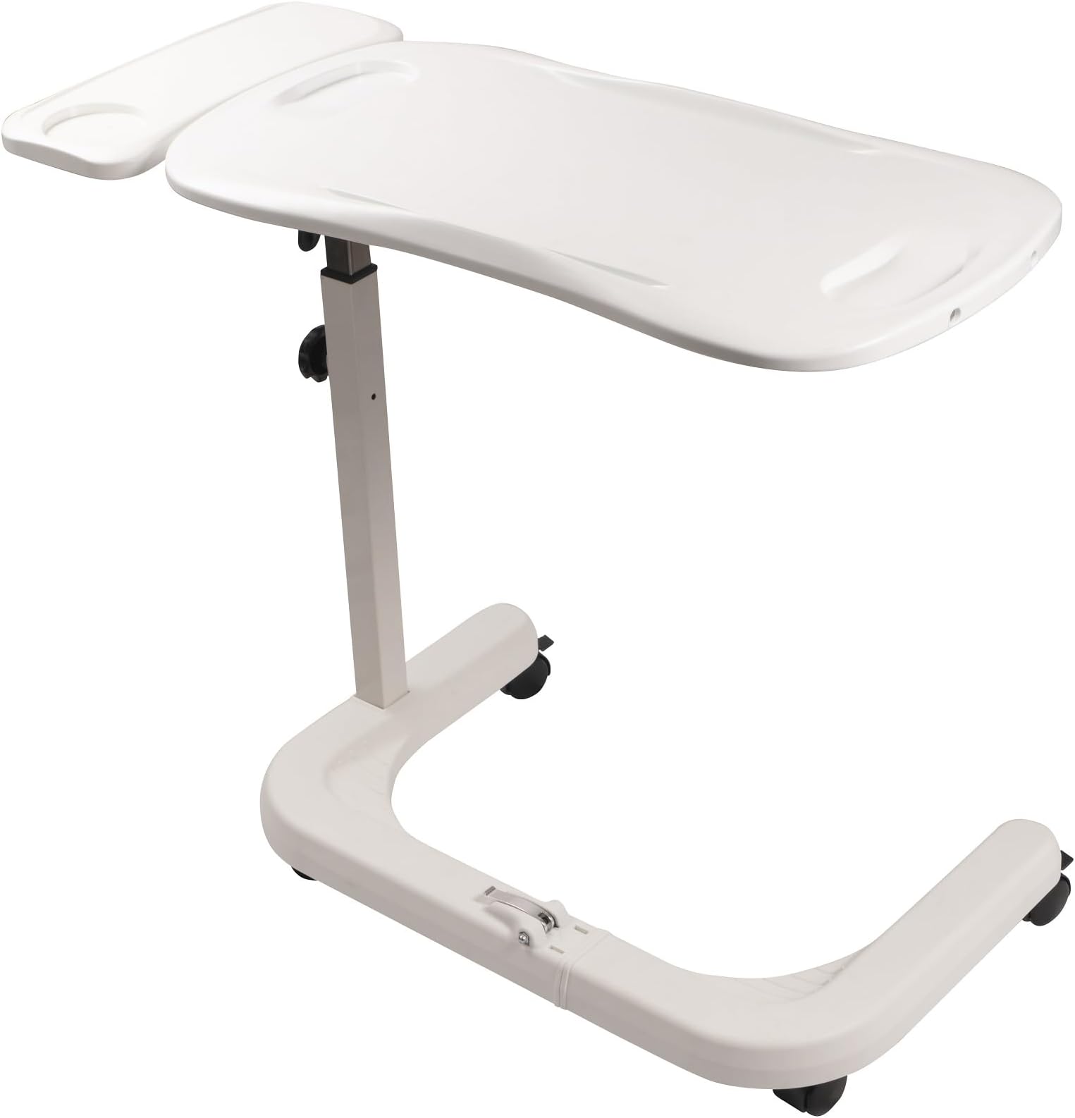 Elite Care Deluxe Over bed or around chair table - Height and Angle adjustable, extending width to go around chairs Choice of table tops (White Plastic)