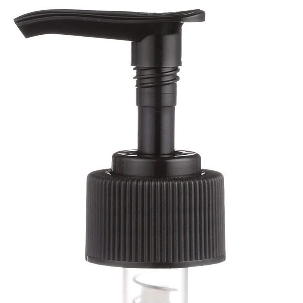 Royal Massage 8oz Bullet Round Massage Oil/Lotion/Liquid Bottle with Saddle Pump (Clear, 1)