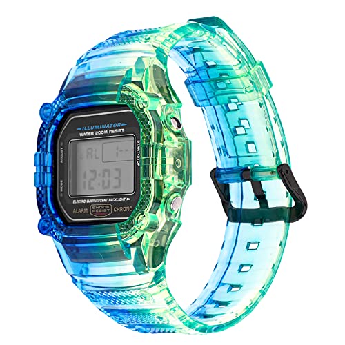 Rp`u G-SHOCK oh TPU S13F   JVI ohXgbv ɑΉ DW-5000 GW-M5610 M5630 GLX-5600đ̃f (bluegreen-black buckle, for 5610