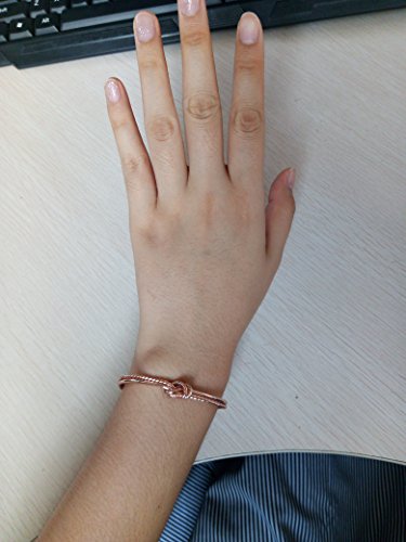 Manzhen 3Colors Simple Knot Bangle Cuffs For Women Adjustable Sailor Love Knot Bangle Bracelet Bridesmaid Gift (Gold) #TOP5