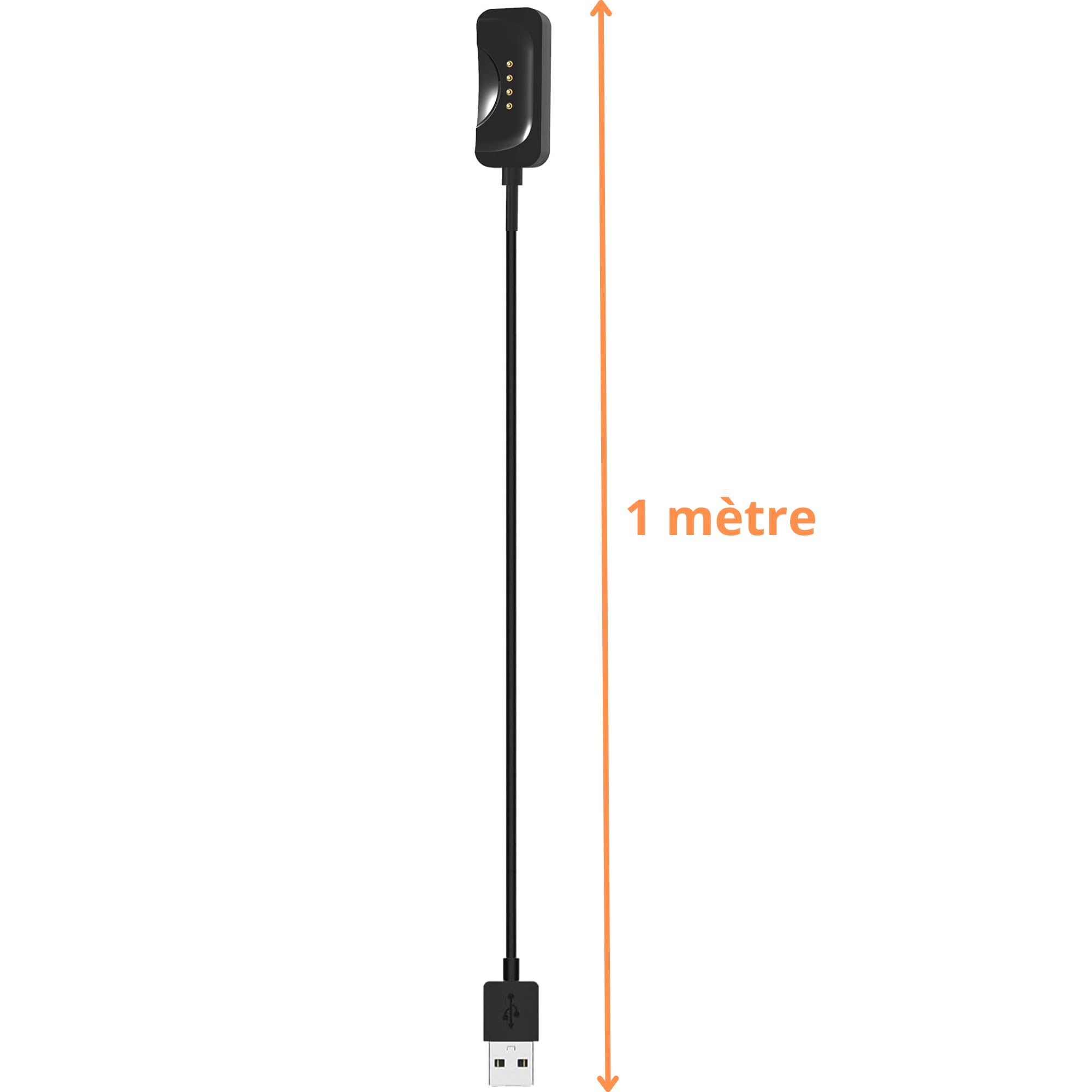 Caricabatterie Magnetico Per OPPO Watch Free E TicWatch GTH - Cavo USB Da 100cm, Nero - Foto 12