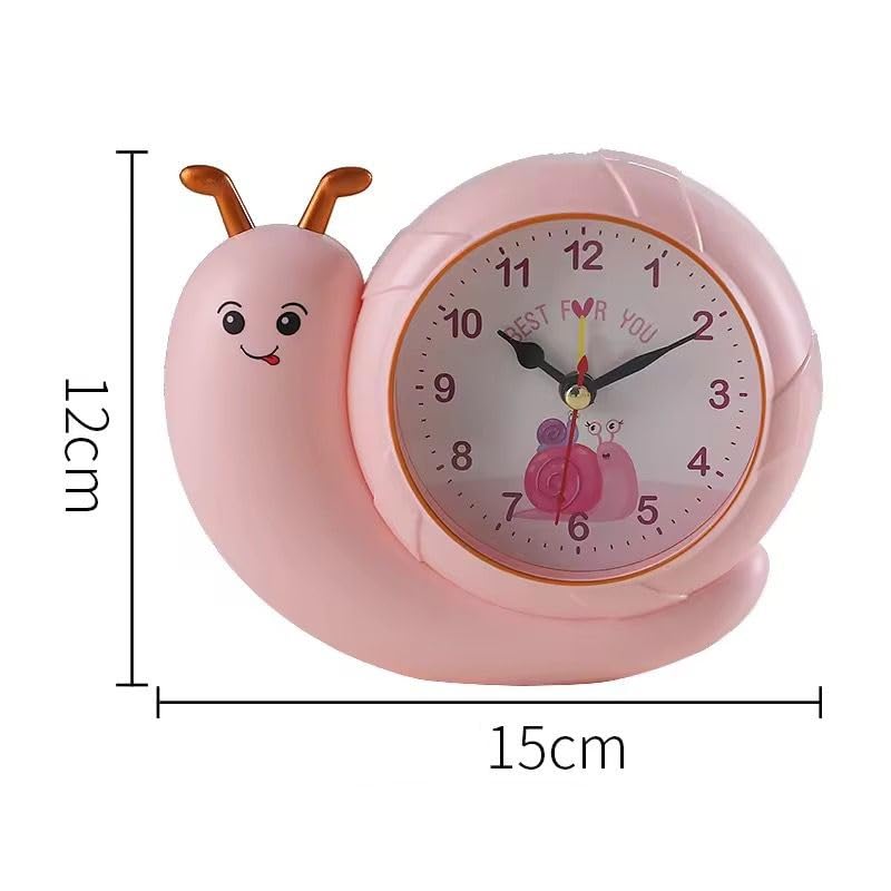 JMK Crafts Kids Desk Alarm Clock – Cute Snail Theme | Silent Non-Ticking Bedside Table Clock for Boys & Girls | Cartoon Decorative Clock for Bedroom, Study Desk & Shelf (Random Color) 1