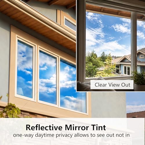 Vinilo protector para ventana con privacidad diurna 17.7x118 in miniatura 2