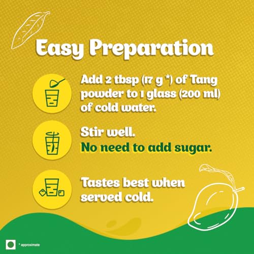 Image of Tang Mango Instant Drink Mix, 500 g (Pack of 2)