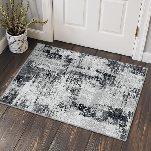 GENIMO 2x3 Rugs for Entryway Entrance, Modern Machine Washable Rug Ultra Soft Indoor Area Rugs 2x3 for Bedroom Kitchen Bathroom, Lightweight Low Pile