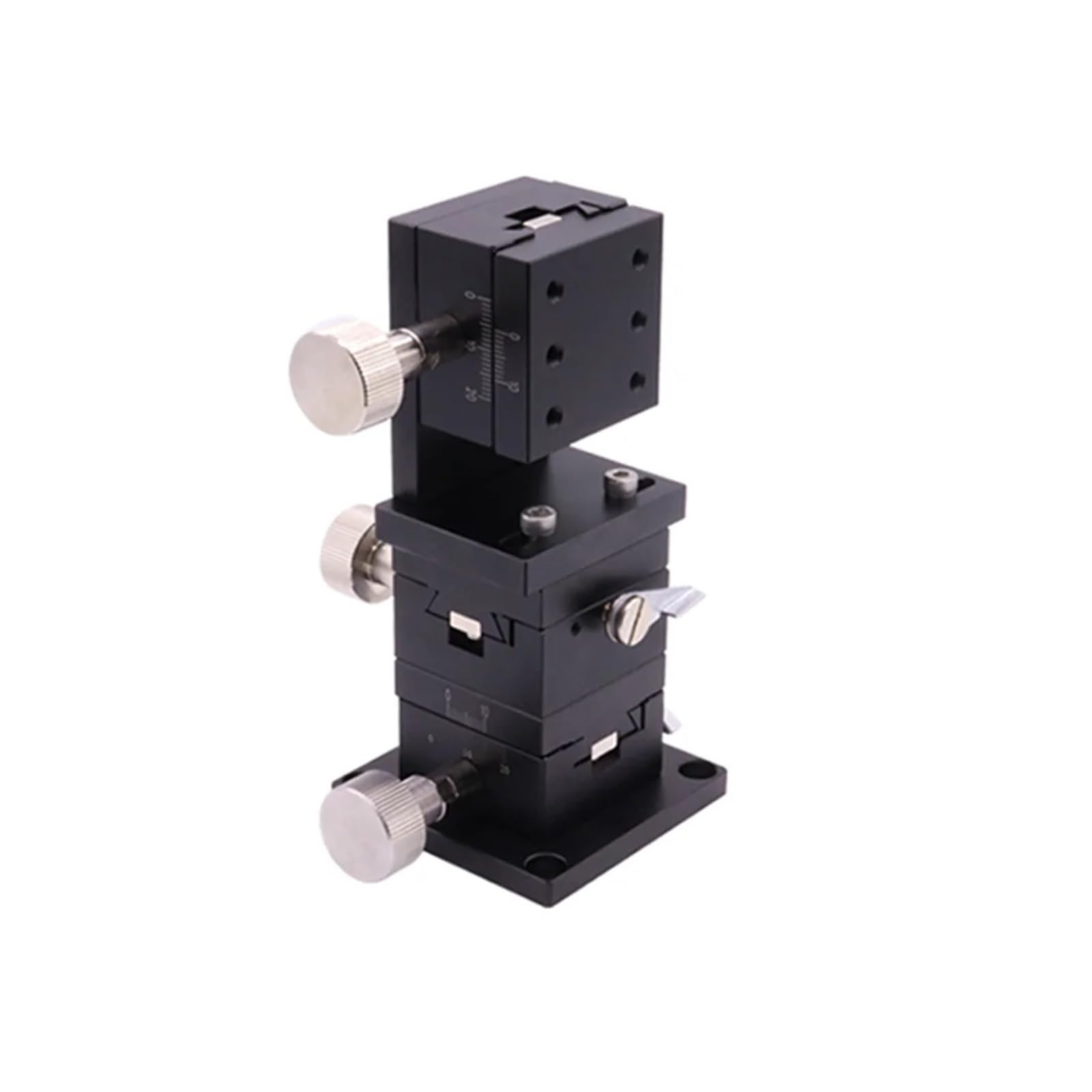WNVXJGNSO XYZ axis LWD4040 Dovetail Groove Guide Type Manual Displacement Platform Gear Drive knob Adjust Slide Table Load 29.4N 40x40mm