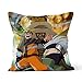 Housse de Coussin taie,animé Naruto,Home Chambre Coussin décoratif Taille 18x18 Pouces 45x45cm