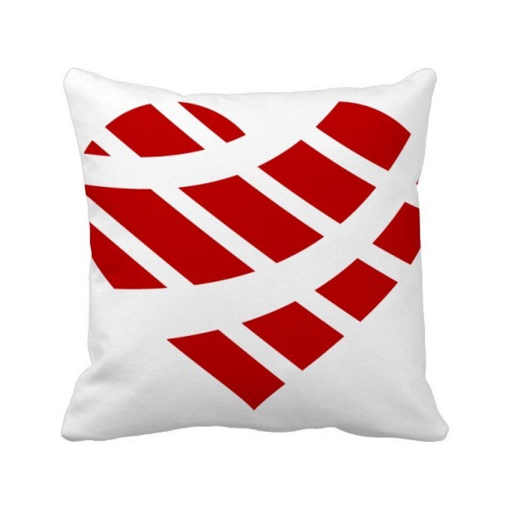 Coussin Saint-Valentin carré rouge 40x40cm, le cadeau idéal pour canapé