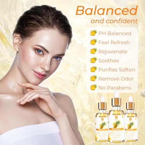 Image of 2PCS Yoni Oil Organic Feminine Oil Vaginal Moisturizer - Ph Balance for Women - Feminine Deodorant - Eliminates Odor with Pineapple Essential Oil, All Natural Yoni Care
