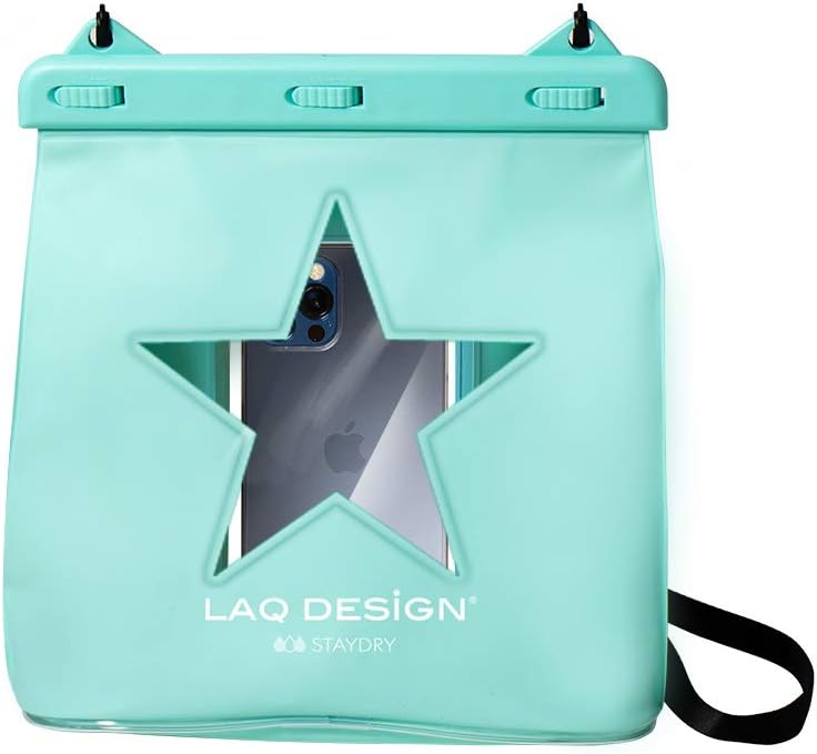 LAQ DESiGN STAYDRY Double Sided Perspective Waterproof Storage Bag with Adjustable strap, Dry Bag with Screen Touchable Inter Pocket (Star)