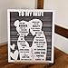 Mothers Day To My Wife Plaque | Valentines Romantic Gifts for Wife from Husband, Rustic Love Sign for Wife's Birthday, Wedding Anniversary, Christmas & Just Because