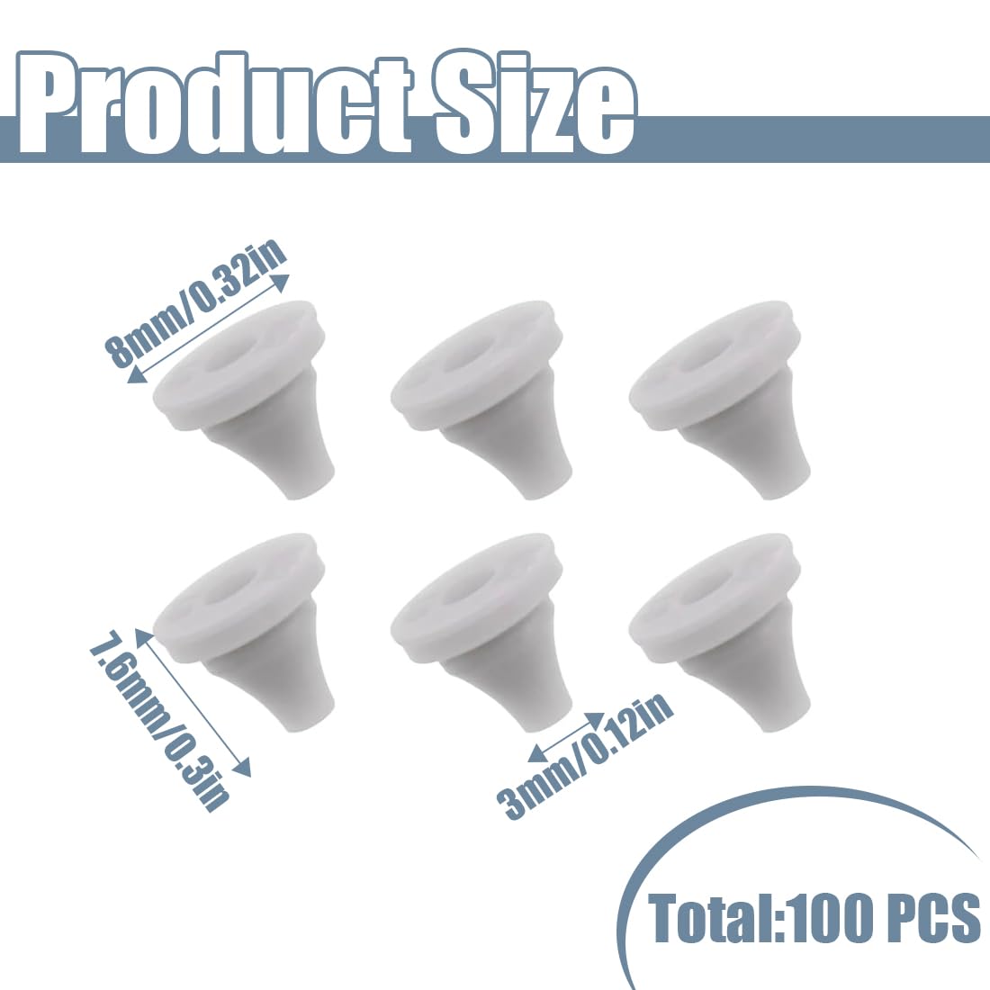 Ugelli doccia in silicone 100 pezzi, ricambio universale per soffioni doccia