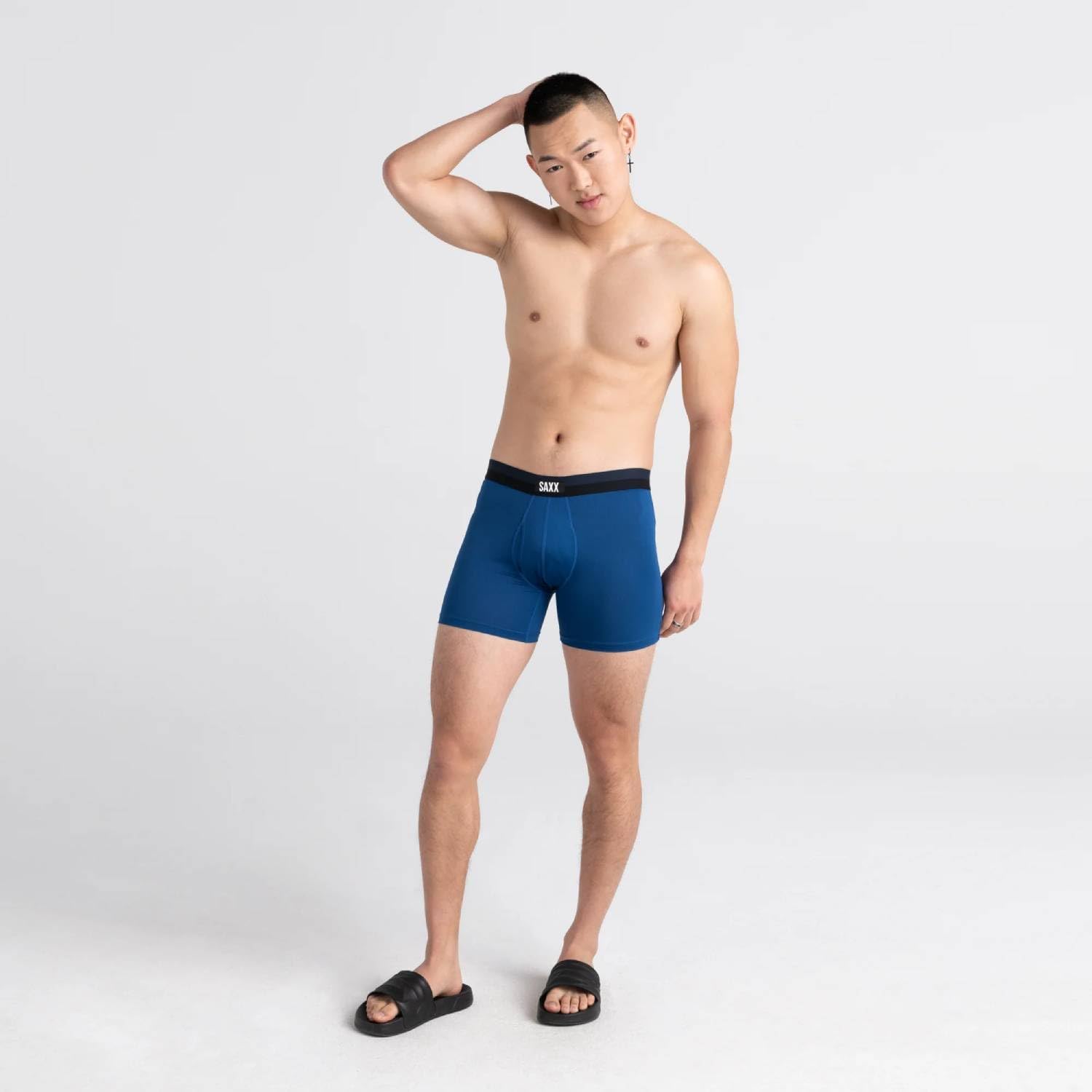 SAXX Underwear Co. Men's Underwear with Pouch Sport Mesh Boxer Brief Fly 2Pk
