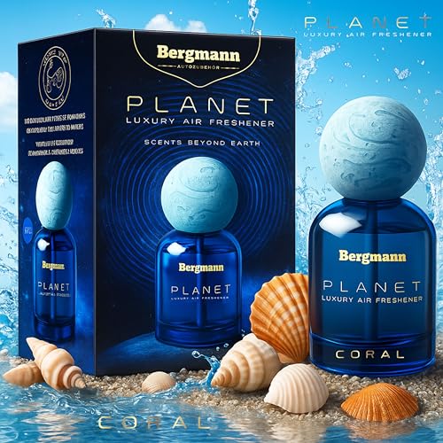 Image of Bergmann Planet Luxury Car Perfume, Car Air Freshener, For Car & Home, CORAL ICE, 110ml