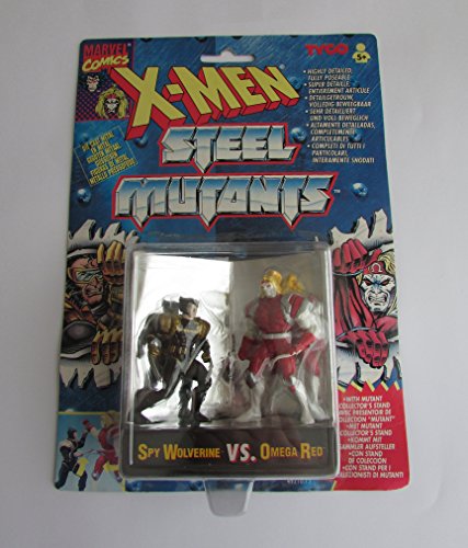 Spy Wolverine vs Omega Red - Die Cast Metal Figures - Rare - X-Men Steel Mutants - Poseable - Collector Series - Toy Biz - Marvel - Limited Edition - Mint - Collectible