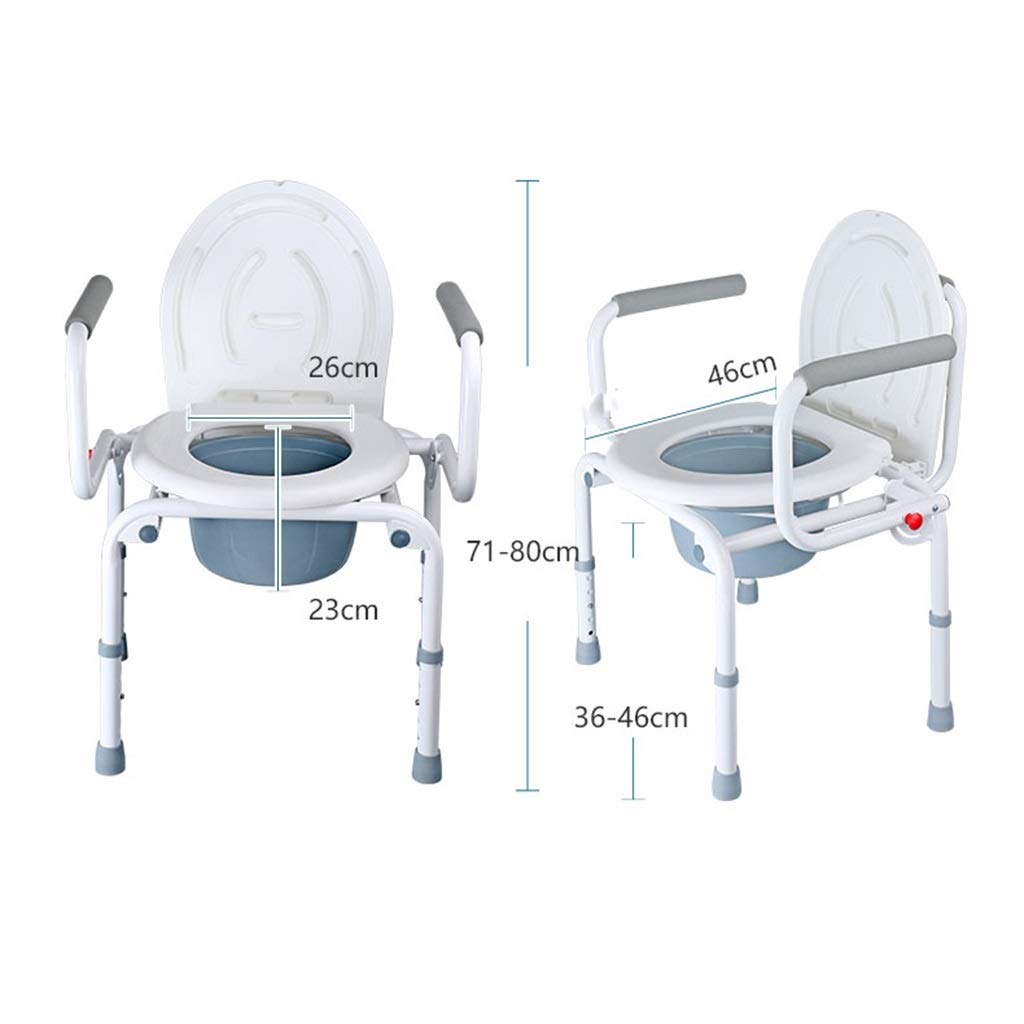 Toilleten Sitz, Ergonomie Bad Anti-Rutsch Faltbarer Stuhl Haushalt Tragbar Mobiler Toilettenhocker Zum Alter Mann Schwangere Frau
