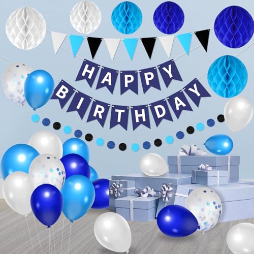 Image of 33 Packs Birthday Party Decorations Hanging Banner Circle Dot Triangles
