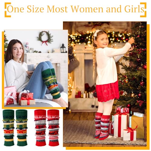 Image of Sintege 6 Pairs Kawaii Leg Warmers Japanese Style Knitted Loose Socks Leg Warmers for Girls Women Lolita Costume School