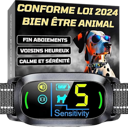 PAWPRO Collare Antiabbaio per Cani | Conforme Nuova Legge Benessere Animali 2024 | Intelligenza artificiale, Rilevamento Dell'Abbaiare, Schermo Colori | 3 modalità BEEP, Vibrazione, BEEP+Vibrazione