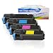 4 Inktoneram® Replacement toner cartridges for Dell 1320c Toner Cartridges BK/C/M/Y replacement for Dell 310-9058 310-9060 310-9064 310-9062 Combo Pack 1320 1320c