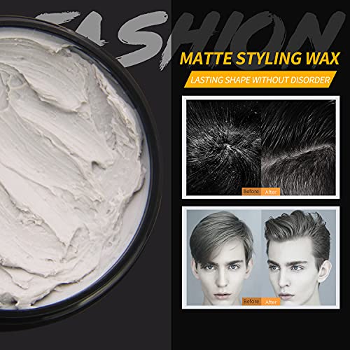 Dooisek Matte Hair Clay Styling Natural Hair Wax Matte Pomade, Men Matte Paste,Thickening, Texturizing, Defining, Conditioning, Styling And Grooming Wax Pomade For Men And Women. Easy To Wash,80G. #TOP6
