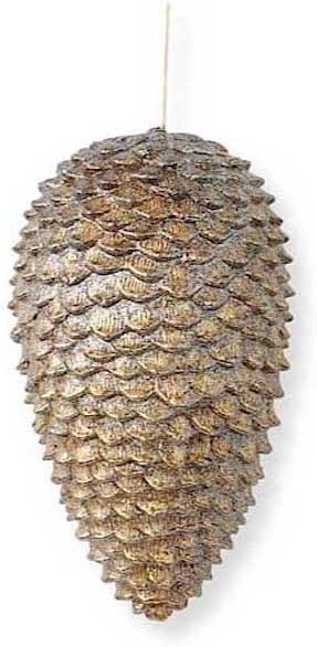 K&amp;K Interiors 52630A 12インチ アンティーク ゴールド 飛散防止 松ぼっくり