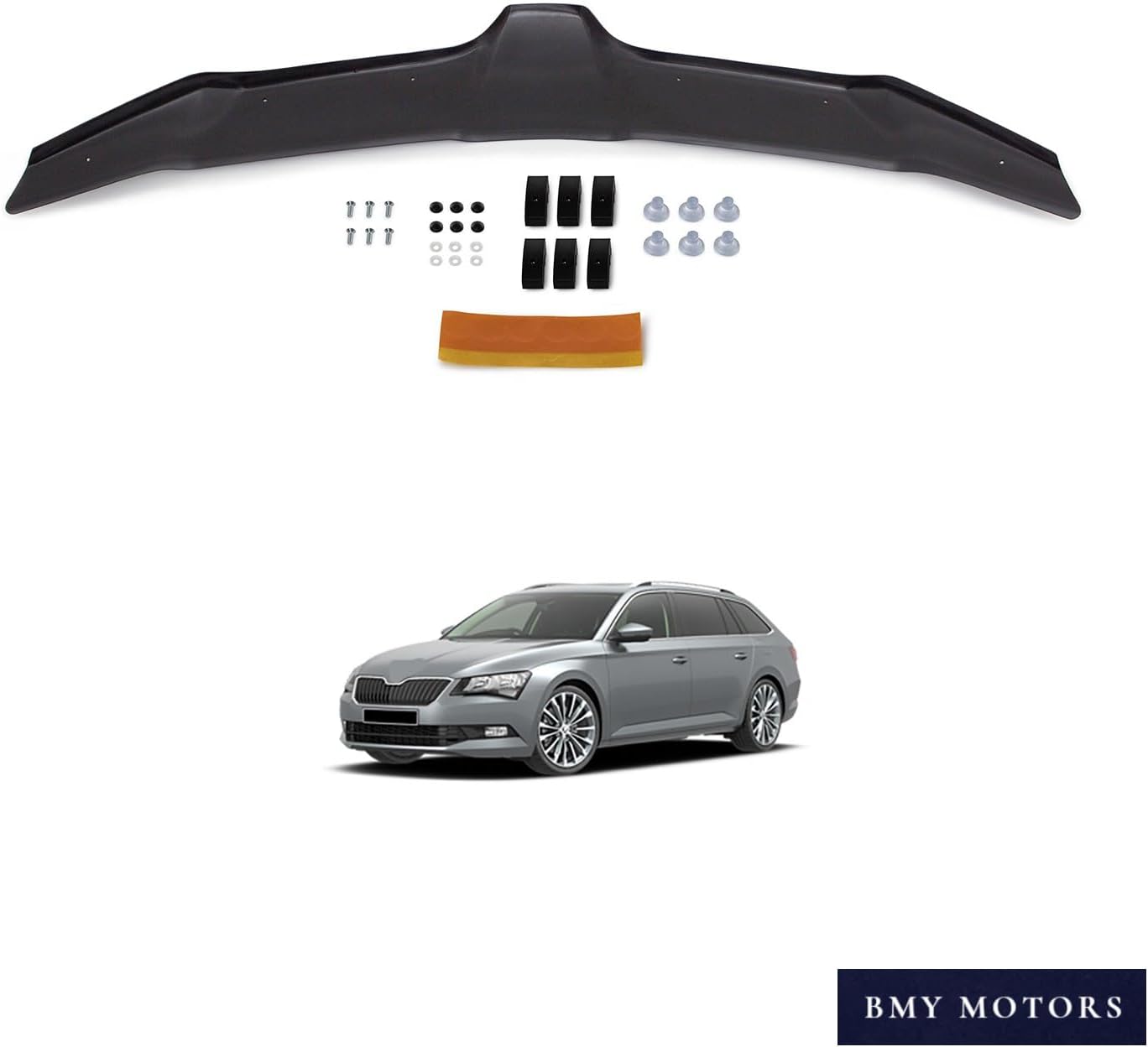 BMY Hood Deflector/Front Bug Shield Compatible for Skoda Superb 2013-2015 Hood Guard Bonnet Protector | Particles & Bug | Car Accessories
