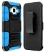 Prevail LTE Case, Galaxy Prevail LTE Holster case, SGM (TM) Hybrid Dual Layer Armor Defender Case With Kickstand + Belt Clip Holster For Samsung Galaxy Prevail LTE / Galaxy Core Prime G360 Case (Blue)