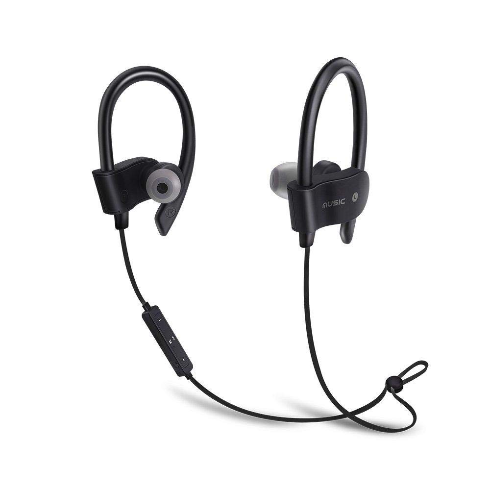 Shuua Bluetooth Headset 6hours Playing Time, wireless Bluetooth 4.1 headphones Sweatproof Earbuds with Mic