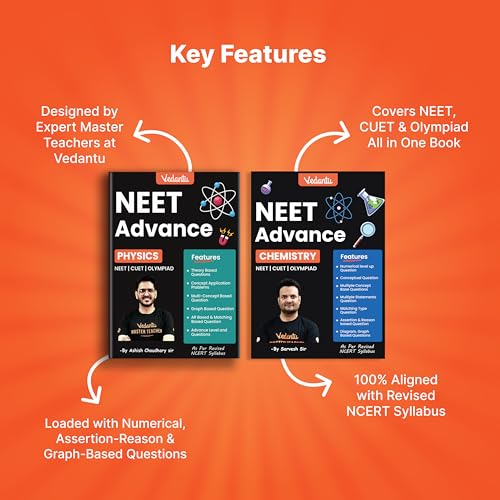 Image of Vedantu NEET Advance Physics & Chemistry Combo Book for Class 11 and 12 | NEET, CUET and Olympiad Preparation | Topic-Wise Questions, Answer Keys, Hints and Explanations