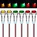 GUUZI 6 Pezzi 12V-24V 6mm LED Pannello Pilota Cruscotto Spia Indicatore Lampada Auto Van Barca Indicatore Luce Lampada Pilota Cruscotto Lampadine Direzionali (Rosso/Giallo/Verde)