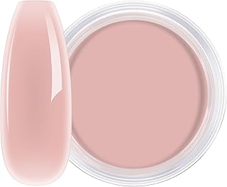 AILLSA Dip Powder Translucent Nail Dipping Powder Jelly Nude Salmon Pink Dip Powders Colors for DIY Manicure Salon at Home Easy to Use Nail Powder for Valentine's Day Gift (1 Oz)