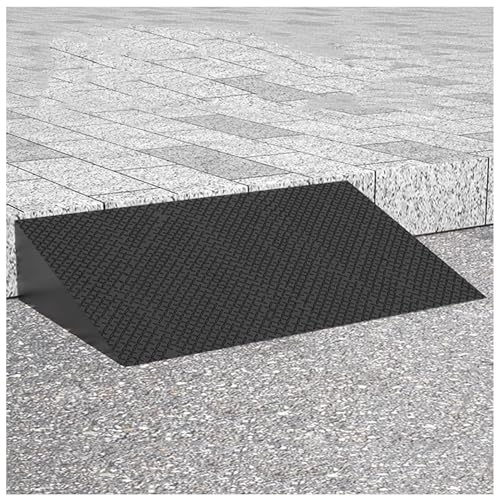 Rampa de acero antideslizante de alta resistencia, rampa portátil para umbral de silla de ruedas para escalones de casa, ideal para contenedores de envío, coches y motocicletas, solución de carga