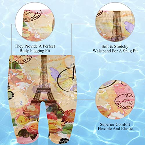 Swim Jammers de secado rápido hombre bañador elástico Effiel Tower 2