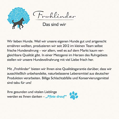 Frohlinder Hundewurst AKTIV | Vollnahrung für sportlich aktive Hunde ab dem Welpenalter | Eigenherstellung aus deutschen Produkten | 100% natürliche Zutaten ohne Zusatzstoffe