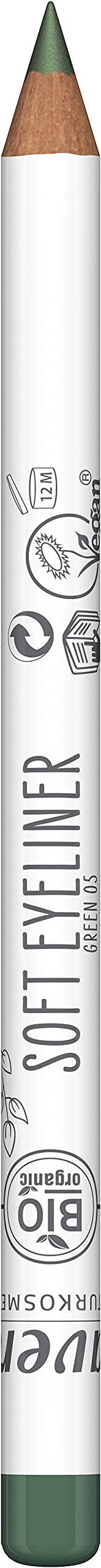 lavera Soft Eyeliner - Green 05- - natural cosmetics - Comfortable application - Free from silicones - free from mineral oil - Vegan - Organic jojoba oil & Organic sunflower oil - 1,14g