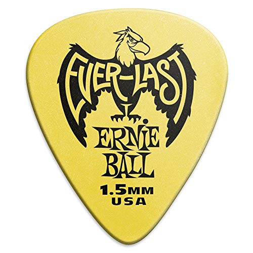 Ernie Ball Lot de 12 médiators Everlast, jaune, 1,5 mm - Les Beatles, Paul McCartney, John Lennon, RIngo Starr, George Harrison Ernie Ball Lot de 12 médiators Everlast, jaune, 1,5 mm – Image 4